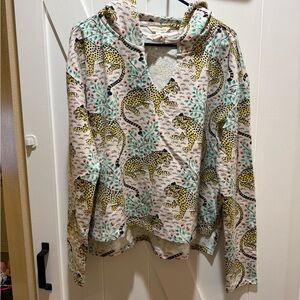 Printfresh Leopard Print Terry Hoodie